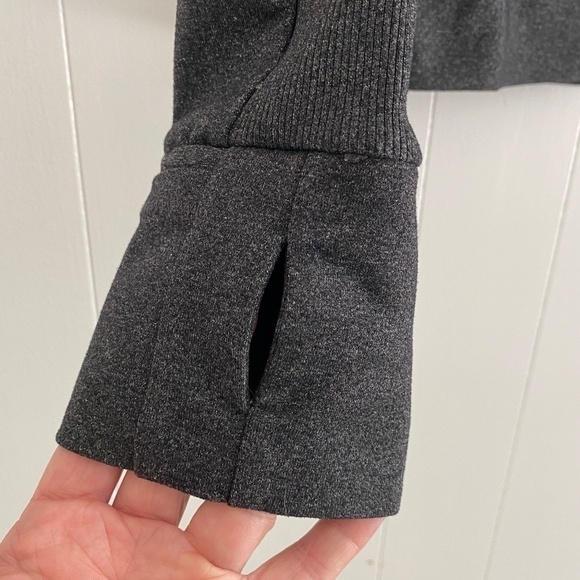 Ladies Prana athletic jacket dark grey with pink trim, thumb holes size M - Picture 5 of 14